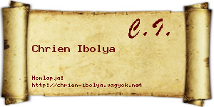 Chrien Ibolya névjegykártya